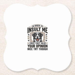 Grappige hondenmening vintage T-shirt ontwerp_1 Kartonnen Onderzetters