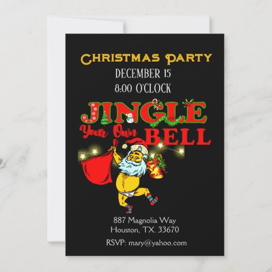 Grappige Honderd Kerstfeest Uitnodiging (Voorkant)