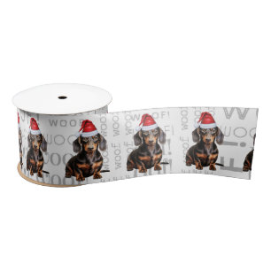 Grappige hondliefhebber gladharige dachshund kerst lint