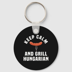 Grappige Hongaarse worst BBQ Party Humor Quote Hun Sleutelhanger