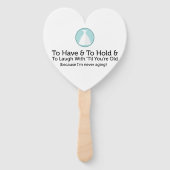 Grappige honing bruiloft geloften handwaaier (Voorkant)