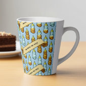 Grappige honingbeerfles knijp de dag! Patroon Latte Mok