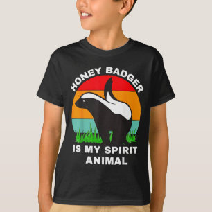 Grappige honingdas is mijn spirituele dier t-shirt