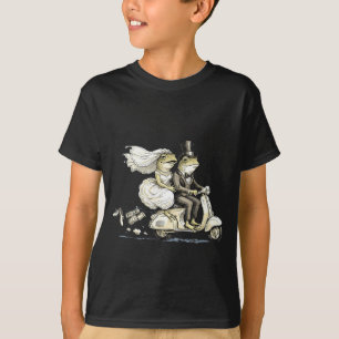 Grappige honingmoon bruid en bruidegom bij elkaar t-shirt