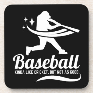 Grappige honkbal cricket sport quote bier onderzetter