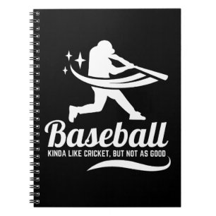 Grappige honkbal cricket sport quote notitieboek
