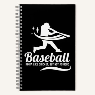 Grappige honkbal cricket sport quote notitieboek