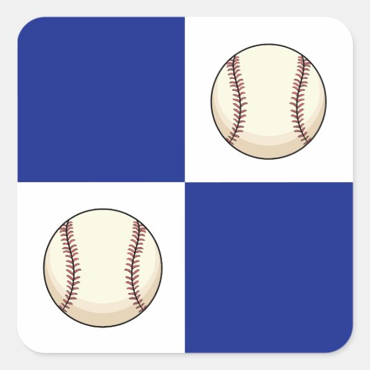 Grappige honkbal foto sjabloon vierkante sticker (Voorkant)