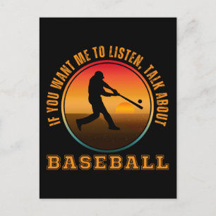 Grappige honkbaltzin vintage silhouet speler briefkaart