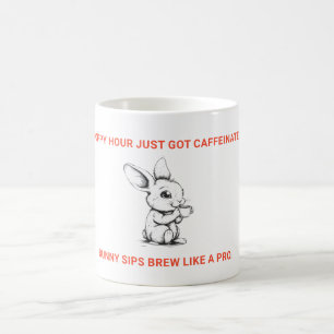 Grappige Hoppy Hour Gecaffeïneerde Konijn Koffie Koffiemok