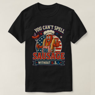 Grappige Hot Dog Chef USA Worstelaar Cadeau Ontwer T-shirt