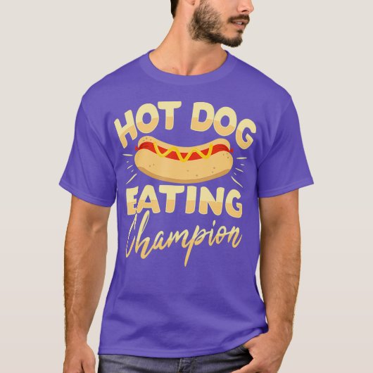 Grappige Hot Dog Eating Champion T-shirt (Voorkant)