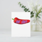 Grappige Hot Stuff Red Chili Pepper Feestdagenkaart (Staand voorkant)