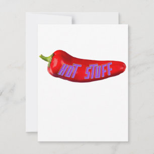 Grappige Hot Stuff Red Chili Pepper Feestdagenkaart
