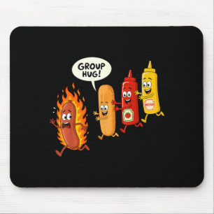 Grappige Hotdog Groepsknuffel Worst Hot Dog Broodj Muismat