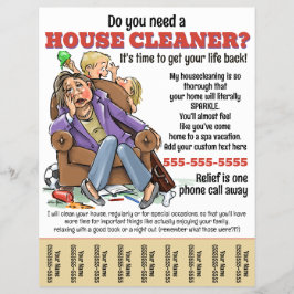 Grappige Housecreaning Service Home Huishoudster P Flyer
