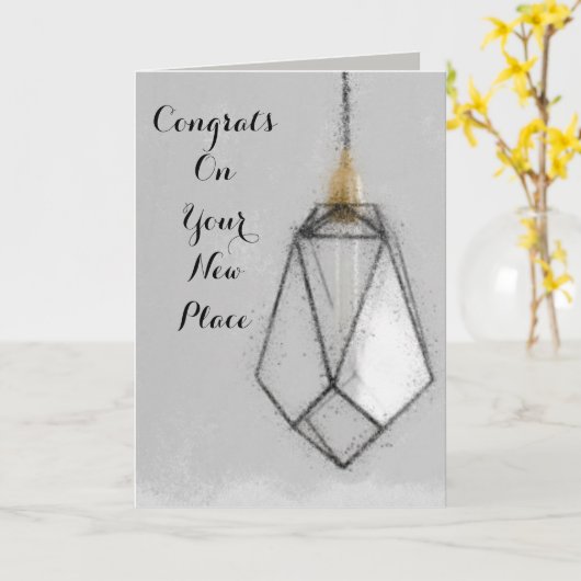 Grappige housewarming Kaart (Gele Bloem)