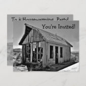 Grappige housewarming shack uitnodigingen (Voorkant / Achterkant)