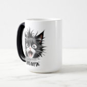 Grappige Huh Cat Meme citaten | Schattigee Kattenk Magische Mok (Voorkant links)