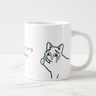 Grappige Huilende Kat Meme Mok | Ik Huil Niet Ik B