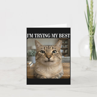 Grappige Huilende Kat Meme voor Mannen Vrouwen Kin Kaart