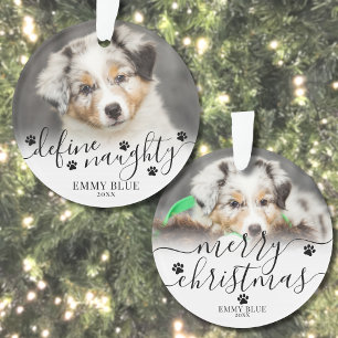 Grappige huisdier foto hond kerst ornament