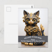 Grappige huisdier vriendelijke huiswaarschuwing briefkaart (Voorkant / Achterkant)