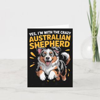 Grappige huisdierhond met de gekke Australische he Kaart