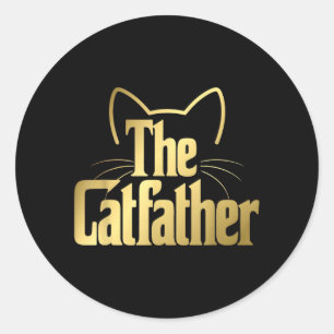 Grappige huisdierliefhebber Kattenvader De overhei Ronde Sticker