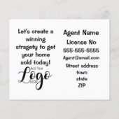 grappige huiskat in huis flyer (Achterkant)