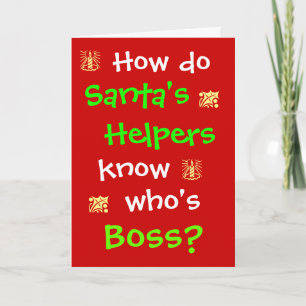 Grappige Human Resources baas werk grap kerst woor Feestdagen Kaart