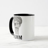 Grappige "HUMM" Mok – Sarcastisch Arabisch persona (Voorkant links)