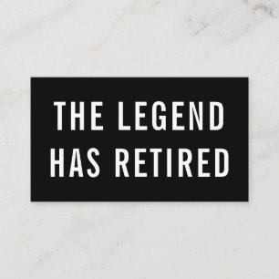 Grappige Humor De Legende Is Met Pensioen Gestuurd Visitekaartje