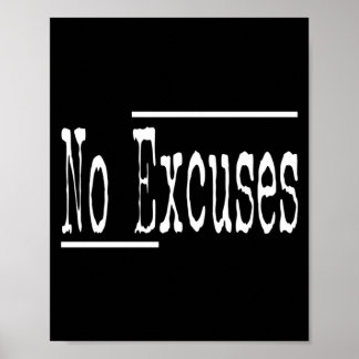Grappige humor excuses gym workout atleten vrouwen poster