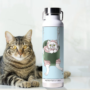 Grappige humor katteneigenaar prestatiebeoordeling waterfles
