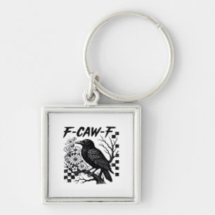 Grappige Humor Kraai Gothic F-Caw-F Essential Sleutelhanger