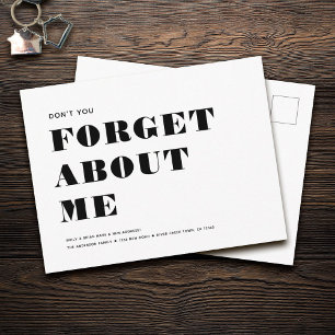 Grappige Humor Nieuw Adres Eenvoudige Minimalistis Aankondigingskaart