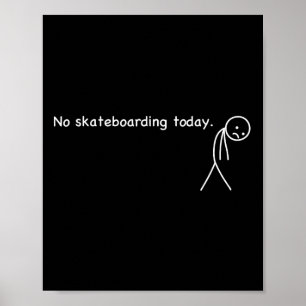 Grappige humor voor skateboardliefhebber rust poster