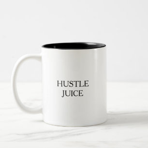 Grappige humoristische Hustle Juice Schattige quot Tweekleurige Koffiemok