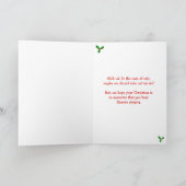 Grappige humoristische zingende kat Kerstmis Feestdagen Kaart (Binnen)