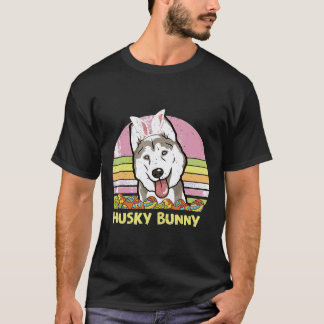 Grappige Husky Bunny Hond Liefhebber Thanksgiving  T-shirt