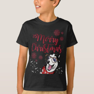Grappige Husky Hond Lelijke Kerstmis Vrolijk Kerst T-shirt