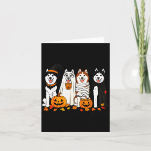 Grappige Husky Spook Honden Halloween Hond Soky Kaart