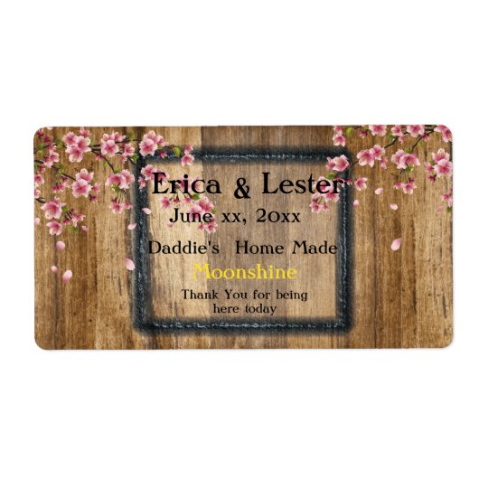 Grappige huwelijks wijn/moonshine label (Voorkant)