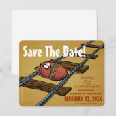 Grappige Huwelijksaankondiging 'Bewaar de datum' Save The Date (Voorkant / Achterkant)