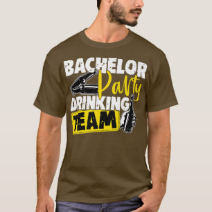 Grappige huwelijksfeest bruidegom drinkende team t-shirt