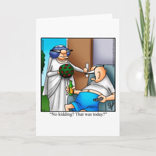 Grappige huwelijksfelicitatie wenskaart kaart (Voorkant)