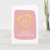 Grappige huwelijksheilige macaronipunnige felicita kaart (Voorkant)