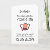 Grappige hysterectomie kaart (Voorkant)