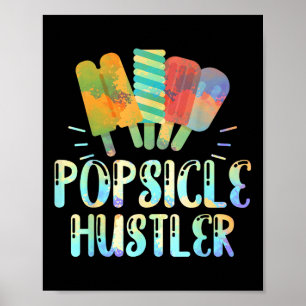 Grappige Ice Cream Retro jaren 80 Zomer Popsicle H Poster